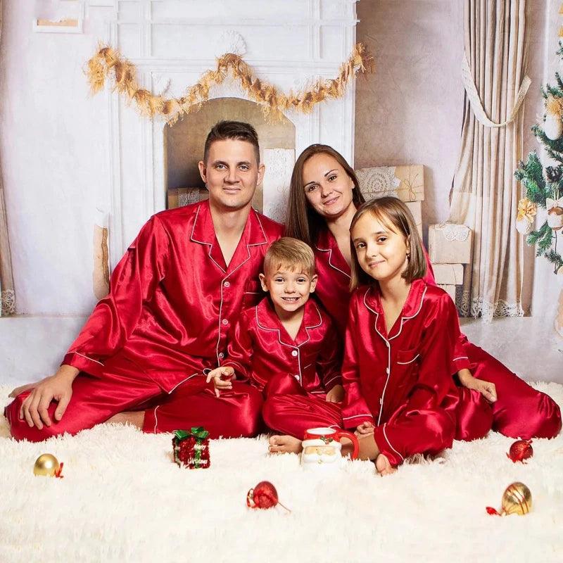 Silk Family Christmas Pajama Set