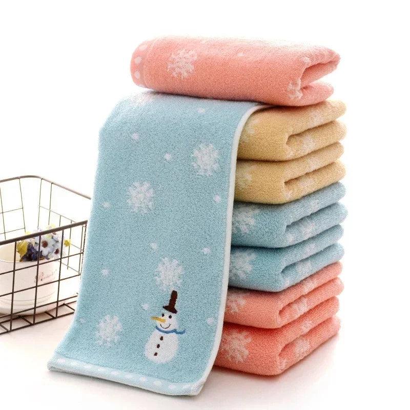 Christmas Snowman Kids Hand & Face Towel