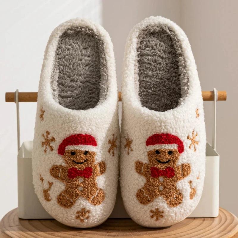 Christmas Gingerbread Man Slippers