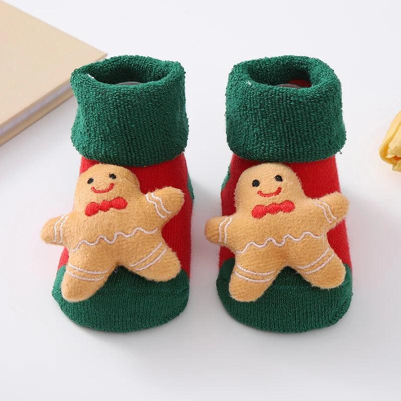 Christmas Baby Anti-Slip Cotton Socks (Newborn)