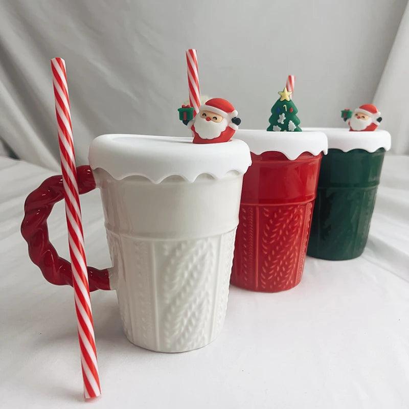 400ml Christmas Mug with Lid & Spoon