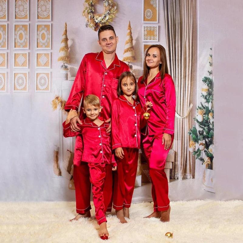 Silk Family Christmas Pajama Set