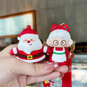 Cartoon Santa Keychain