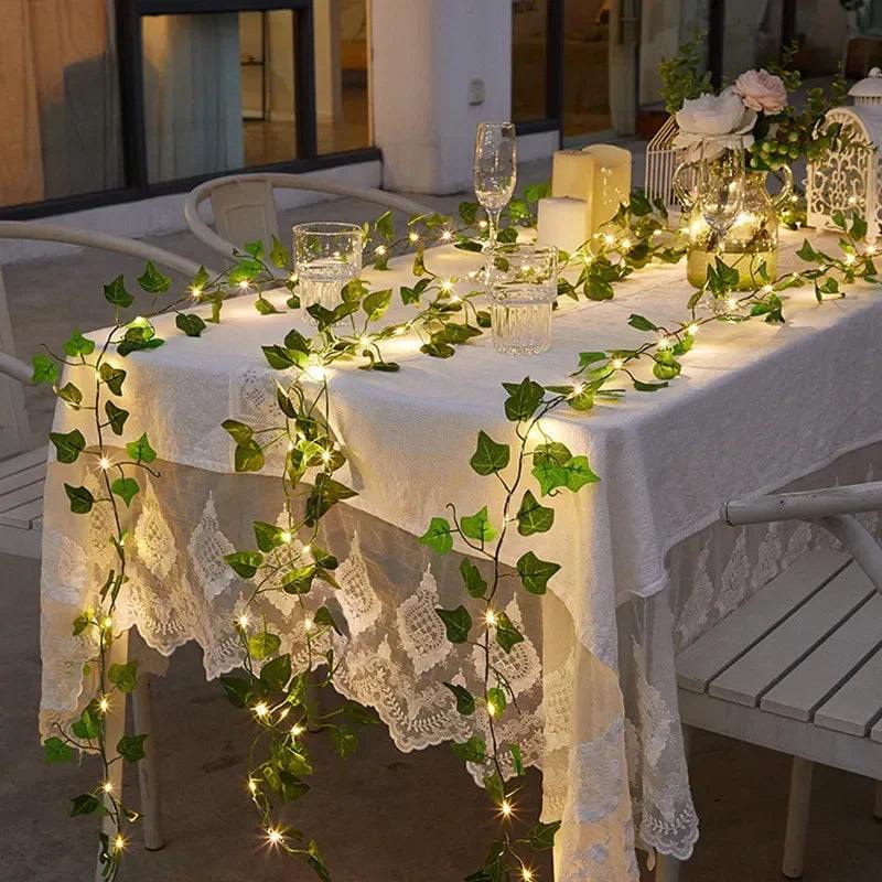 Green Leaf Fairy String Lights