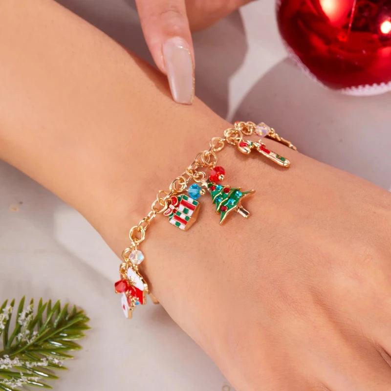 Christmas Charm Pendant Bracelet