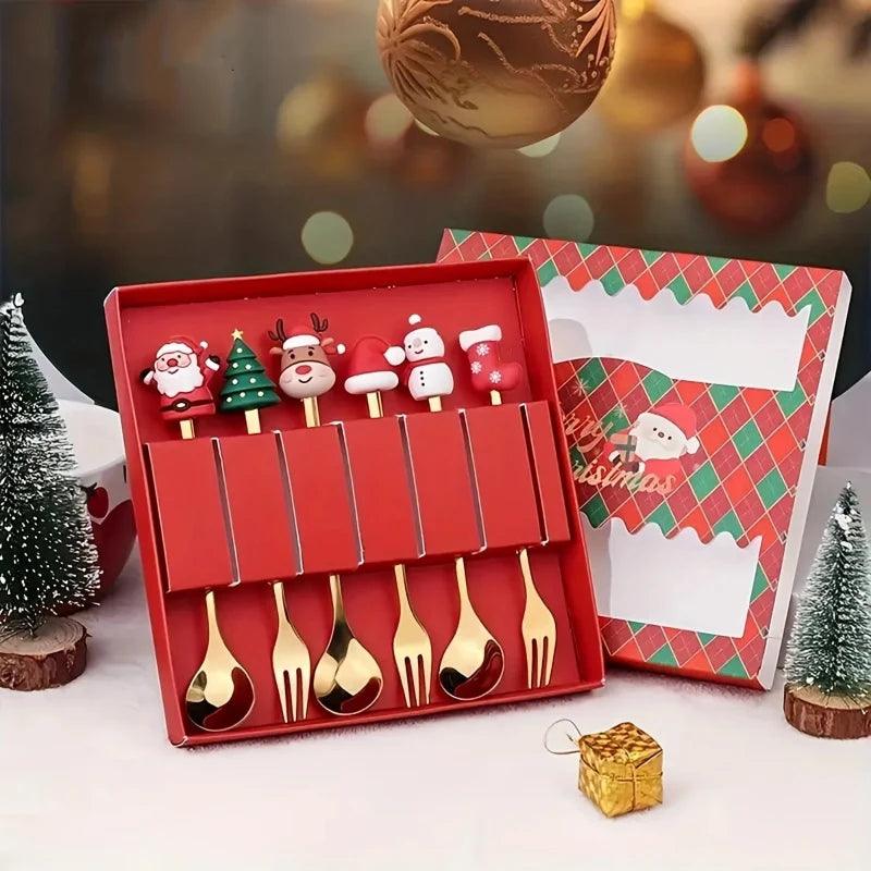 Christmas Fork & Spoon Set (2/4/6pcs)