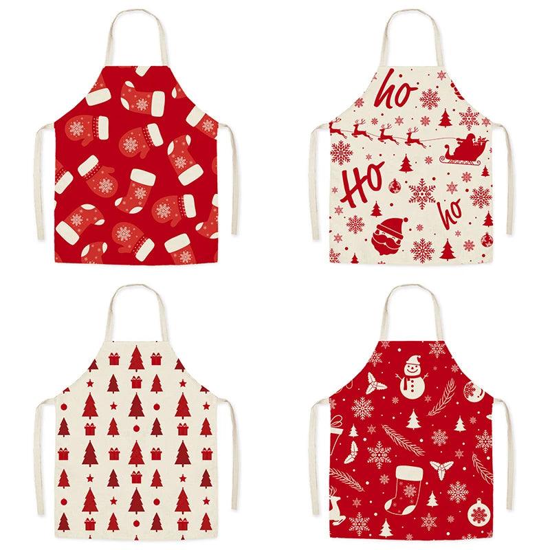 Kids Christmas Santa Linen Apron