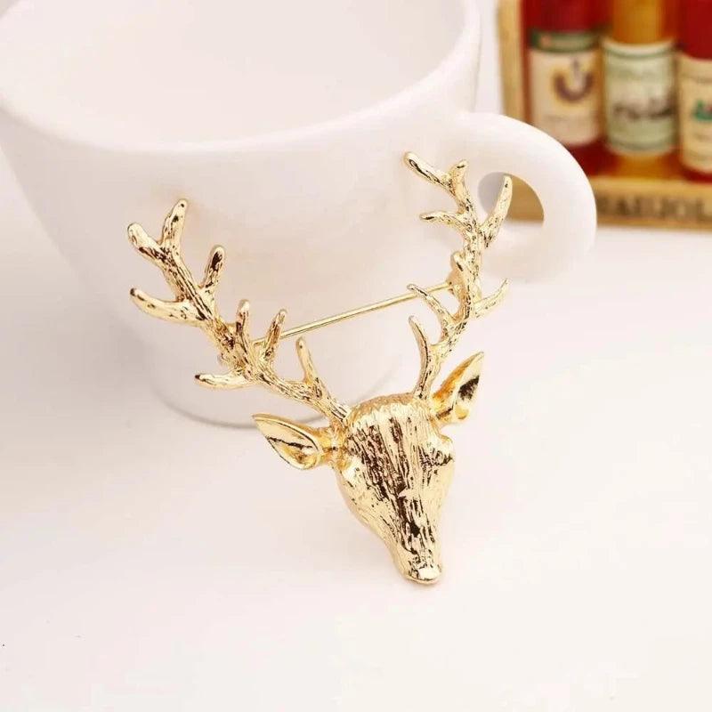 Elk Head Lapel Pin Brooch