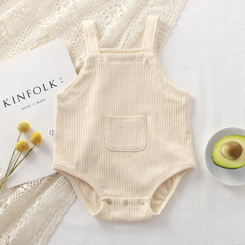 Striped Knitted Baby Romper