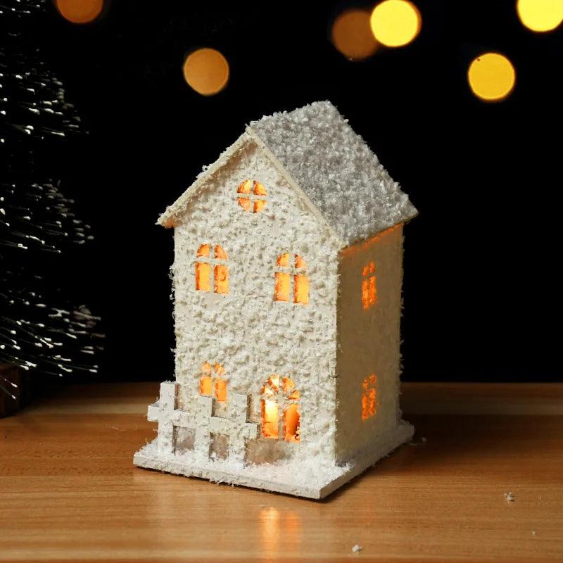 LED Snowflake Wooden Christmas House