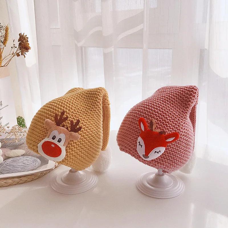 Christmas Cartoon Knitted Baby Hat