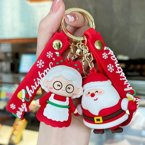 Cartoon Santa Keychain